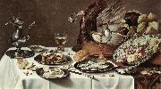 CLAESZ, Pieter Still-life with Turkey-Pie cg USA oil painting reproduction